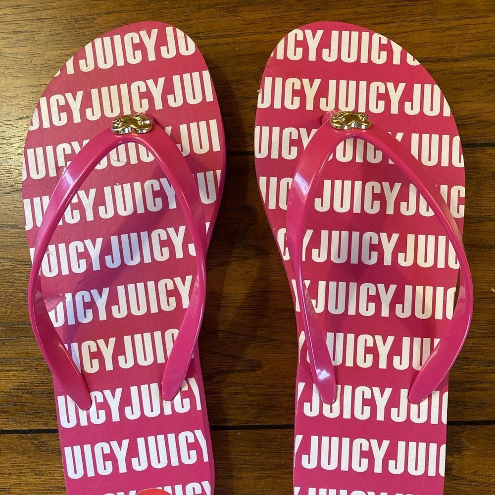Magenta Juicy Couture Flip Flops